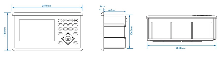 M04-5散料稱重控制儀表尺寸圖