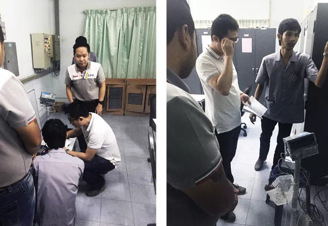 杰曼泰國現場進行技術指導交流工作