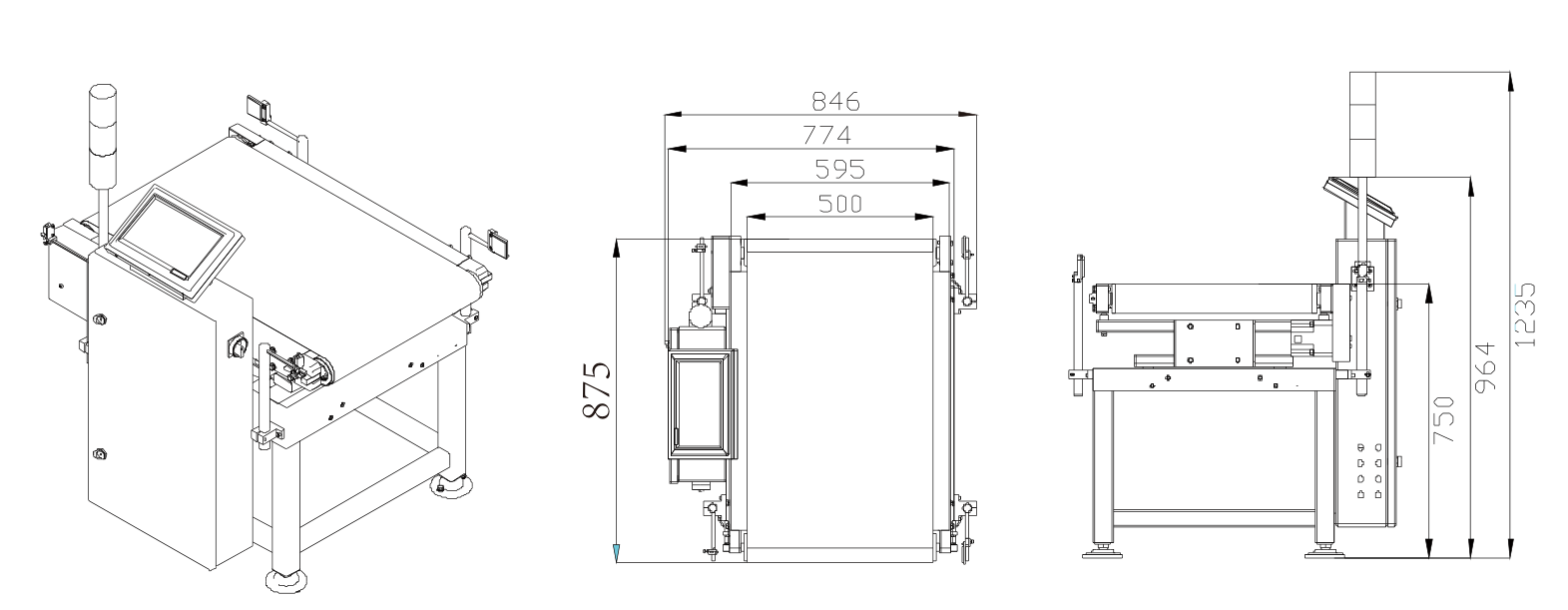 杰曼自動稱重秤，在線重量檢測機/剔除分選 CW-15K 稱重精度高達±5g